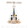 Mini-Pyramide mit Kurrende, farbig, für Kerzen d10mm