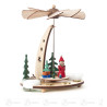 Pyramide mit Weihnachtsmann, für Teelichte