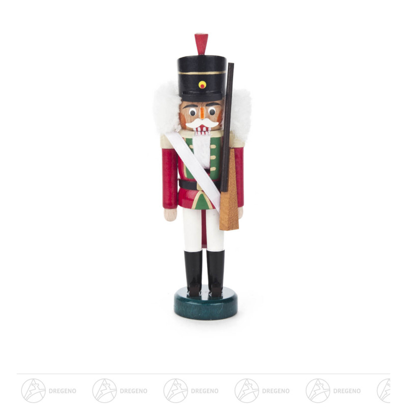 Nussknacker Husar rot-weiß, 14cm