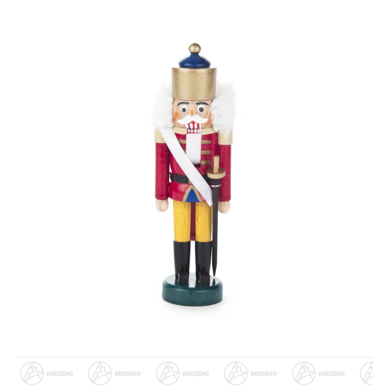 Nussknacker König rot-gelb, 14cm
