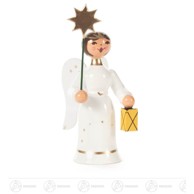Miniatur Engel mit Stern und Laterne
