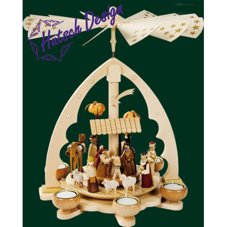 Pyramide Christi Geburt, für Teelichte