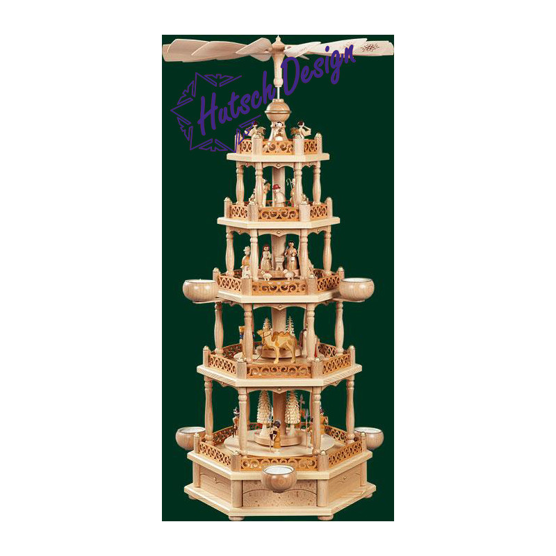 Pyramide Christi Geburt 4-st. für Teelichte