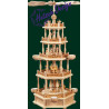 Pyramide Christi Geburt 4-st. für Teelichte