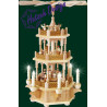Pyramide Christi Geburt 2-st., natur, el. bel. u. betr.