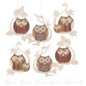 Behang Eulen (6) 8cm