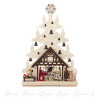 Schwibbogen Tanne Geschenkelädle klein mit LED-Beleuchtung 45x32cm