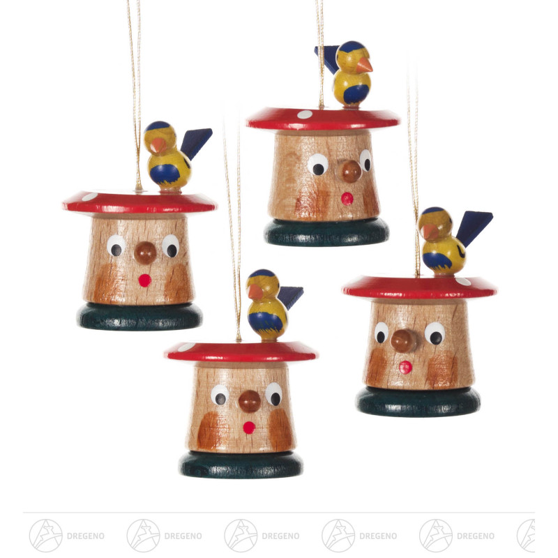 Behang Pilz mit Vogel (4) 4cm
