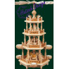 Pyramide Christi Geburt 3-st. für Teelichte