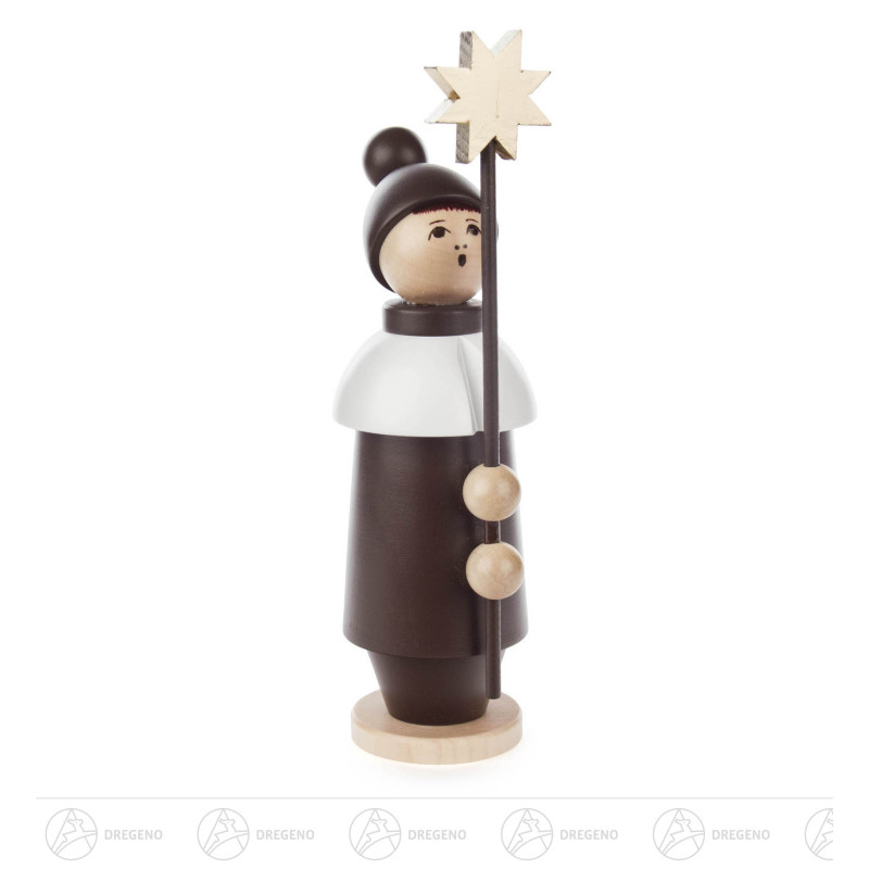Kurrendefigur braun mit Stern, Gr.1 24cm