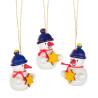 Behang Schneemanntrio mit Stern 3cm