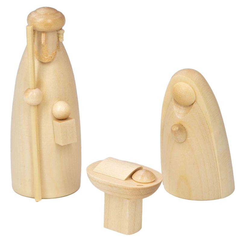 Heilige Familie natur 3-teilig 12cm