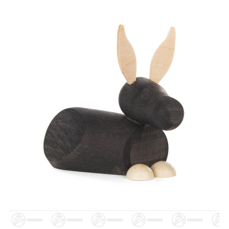 Esel modern, klein natur/anthrazit 6cm