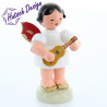 Engel stehend groß mit Ukulele, rote Flügel