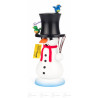 Rauchmann Schneemann mit Vögeln »Schmelzi« (schwarzer Zylinder)
